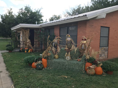 Childress Housing Authority Administrative Office with Fall Decorations